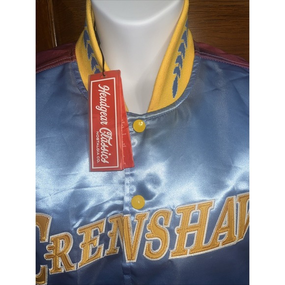 Headgear Classics Jacket Size Large Crenshaw Mamba Mentality 8 24 Blue Satin - Picture 3 of 16
